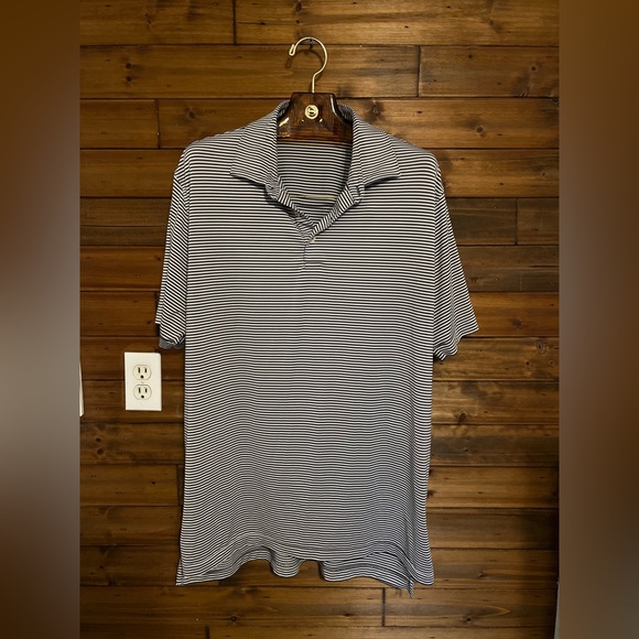 Peter Millar Summer comfort polo size Large striped EUC - Picture 1 of 8
